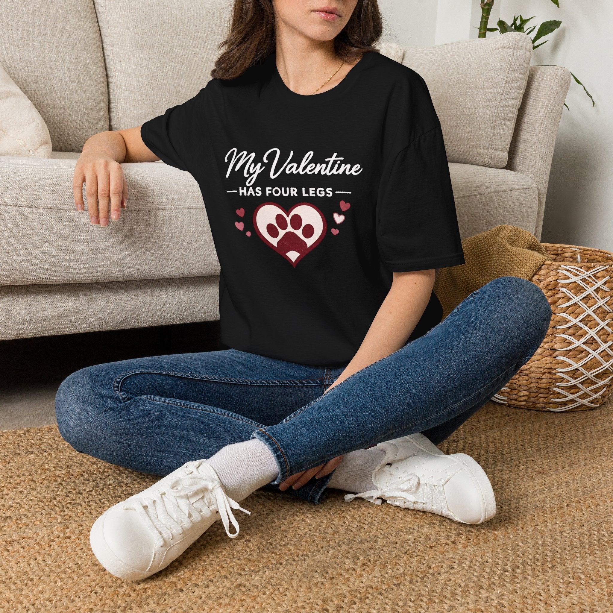 Copy of Unisex Softstyle My valentine has four leg T-Shirt
