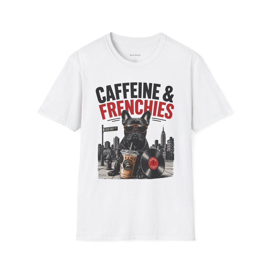 Unisex Softstyle French Bulldog Caffeine Fuel T-Shirt