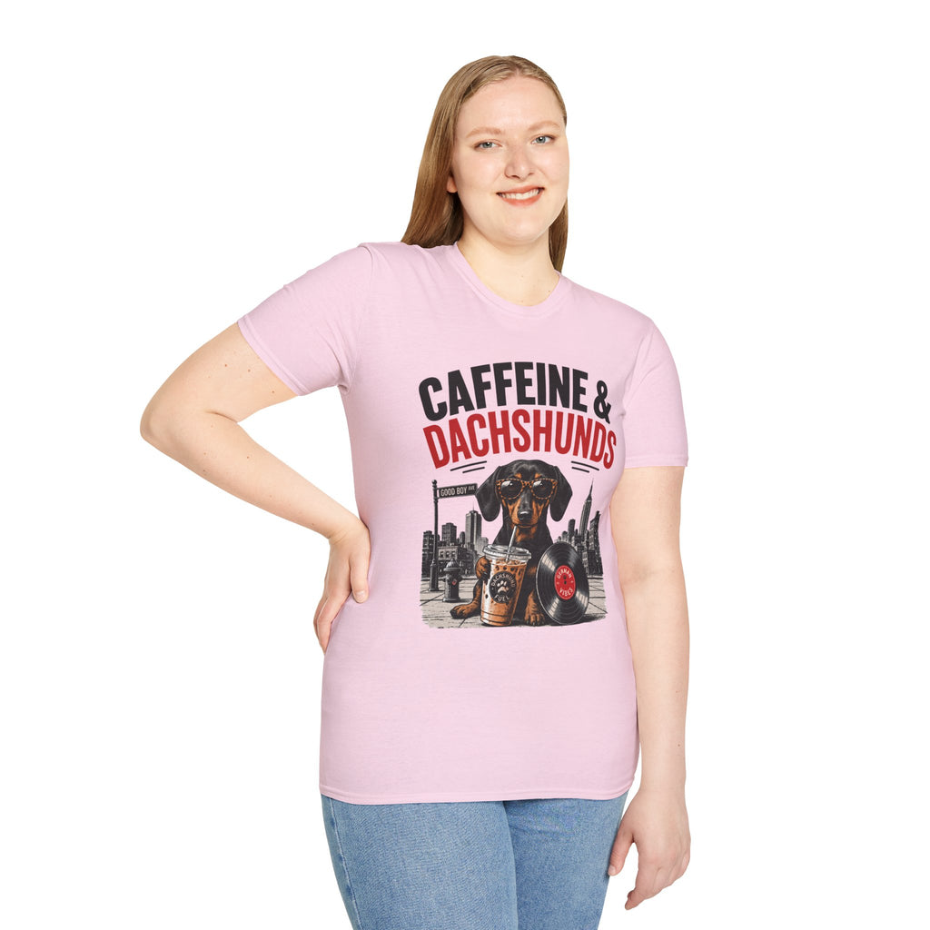 Unisex Softstyle Dachshund Caffeine Fuel T-Shirt