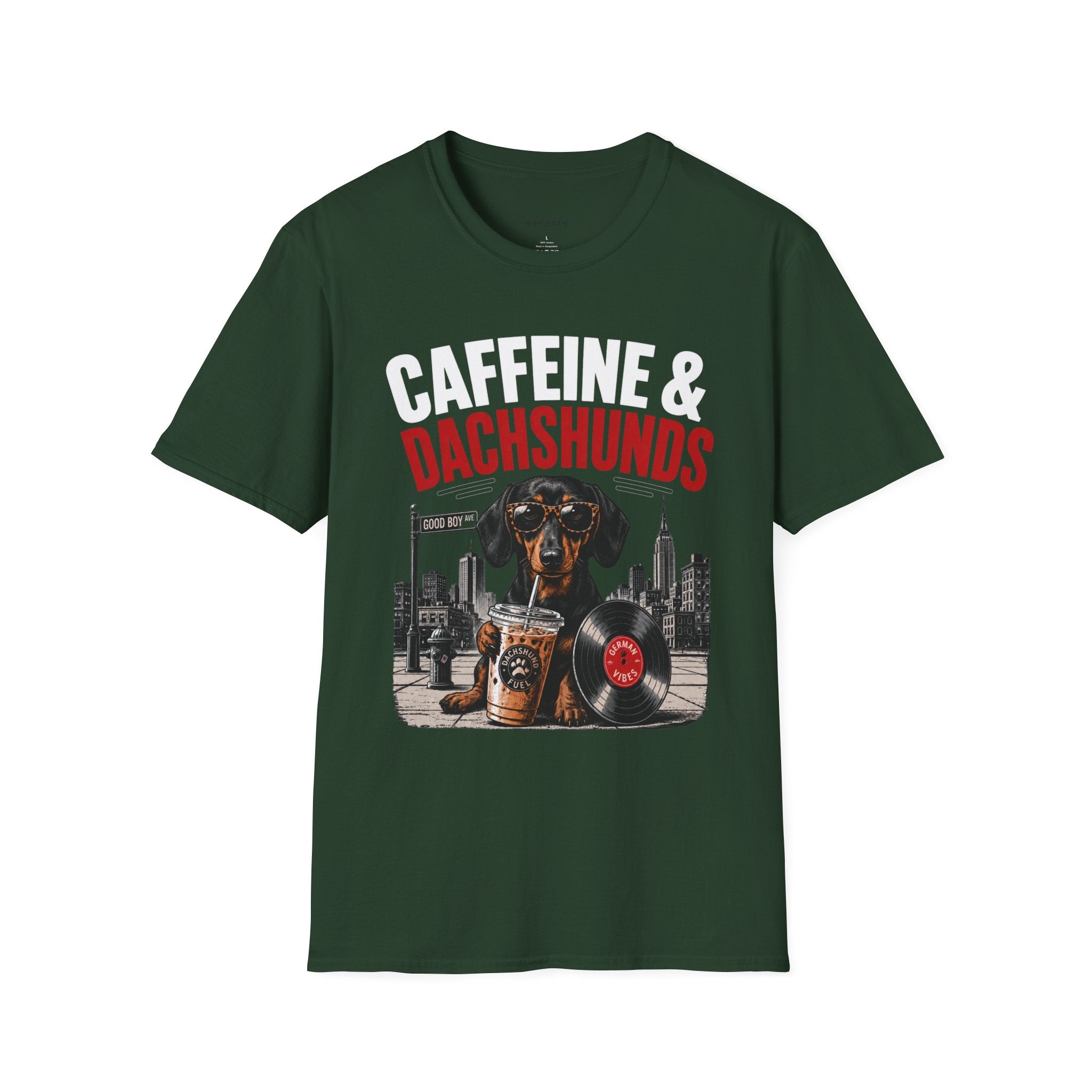 Unisex Softstyle Dachshund Caffeine Fuel T-Shirt