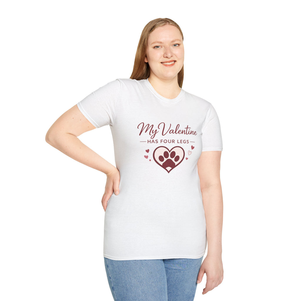 Copy of Unisex Softstyle My valentine has four leg T-Shirt