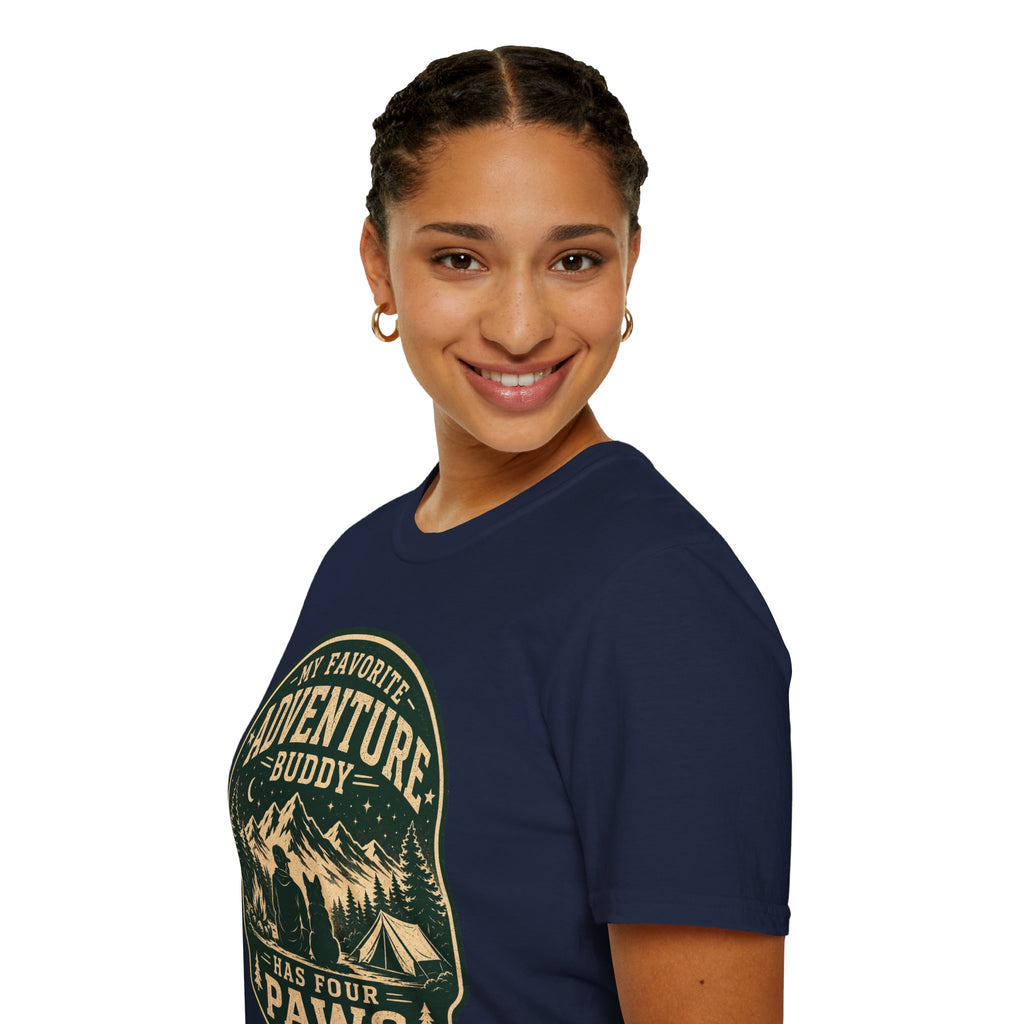Copy of Unisex Softstyle My Favorite Adventure Has Paws T-Shirt
