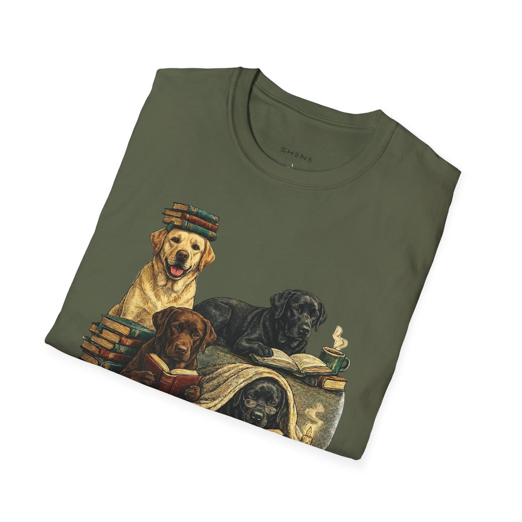 Copy of Unisex Softstyle Labador Library Four Dog T-Shirt