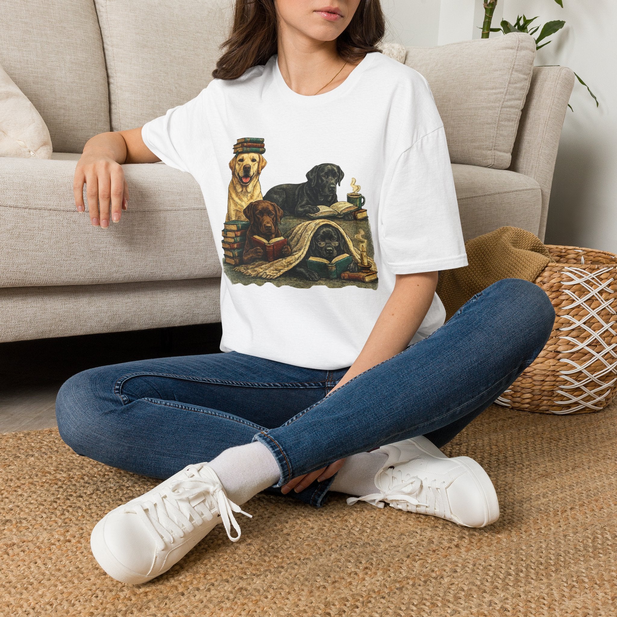 Copy of Unisex Softstyle Labador Library Four Dog T-Shirt