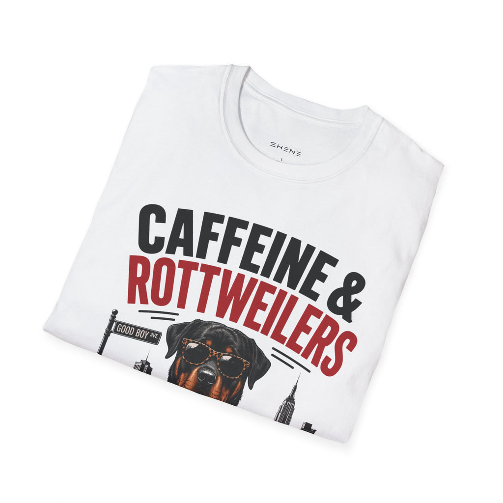 Unisex Softstyle Rottweiler Caffeine Fuel  T-Shirt