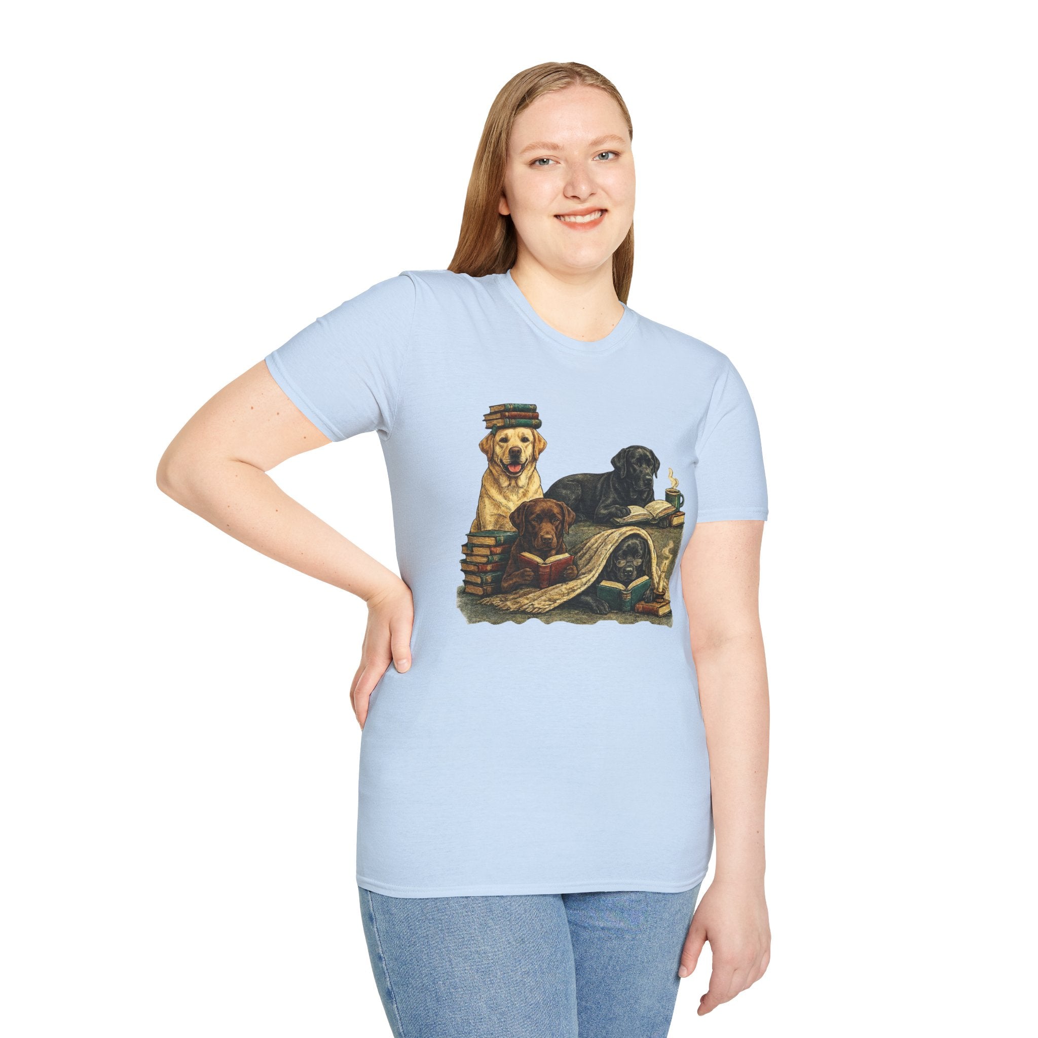 Copy of Unisex Softstyle Labador Library Four Dog T-Shirt