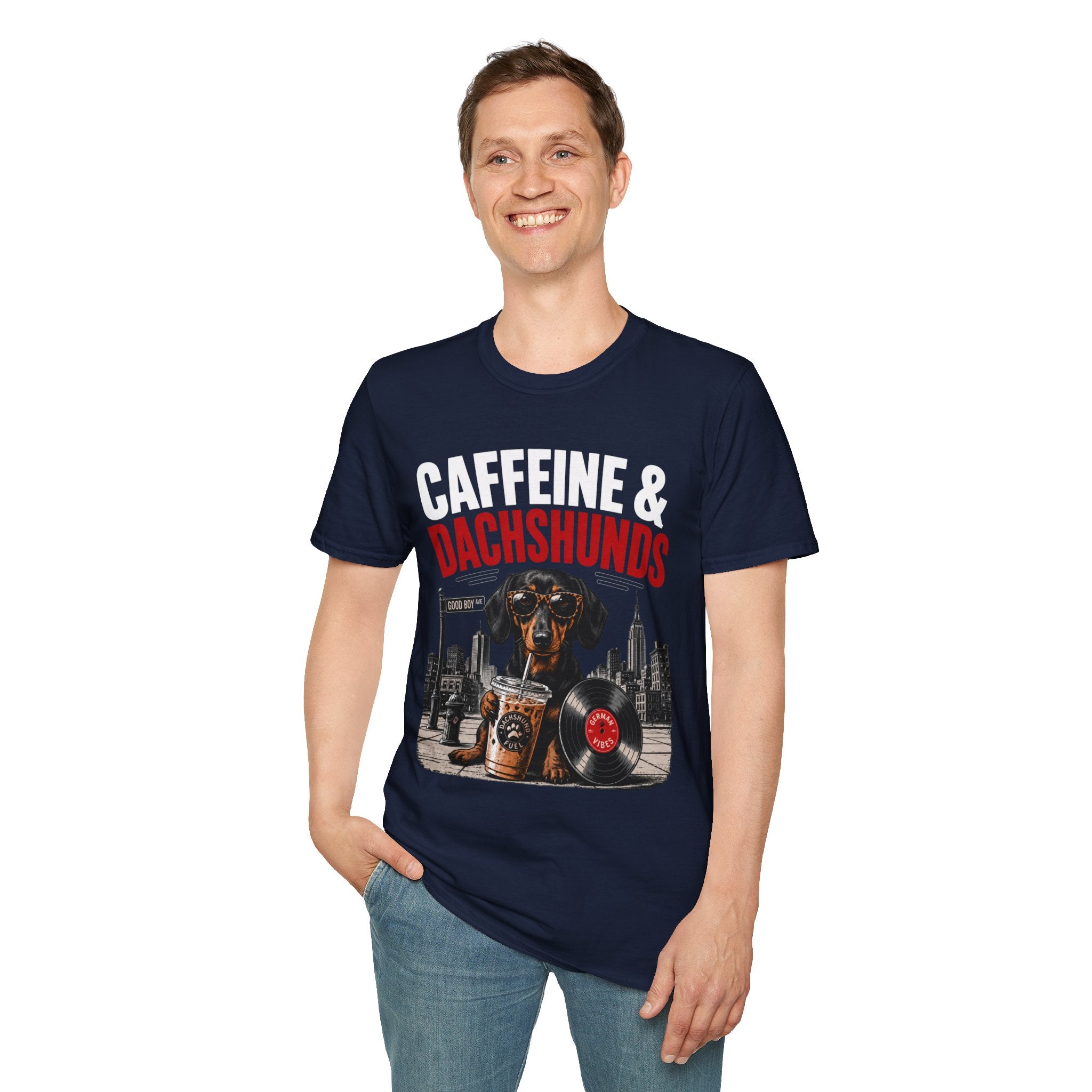 Unisex Softstyle Dachshund Caffeine Fuel T-Shirt