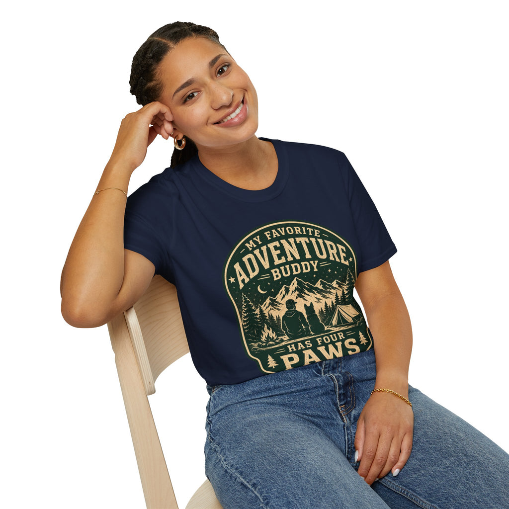 Copy of Unisex Softstyle My Favorite Adventure Has Paws T-Shirt