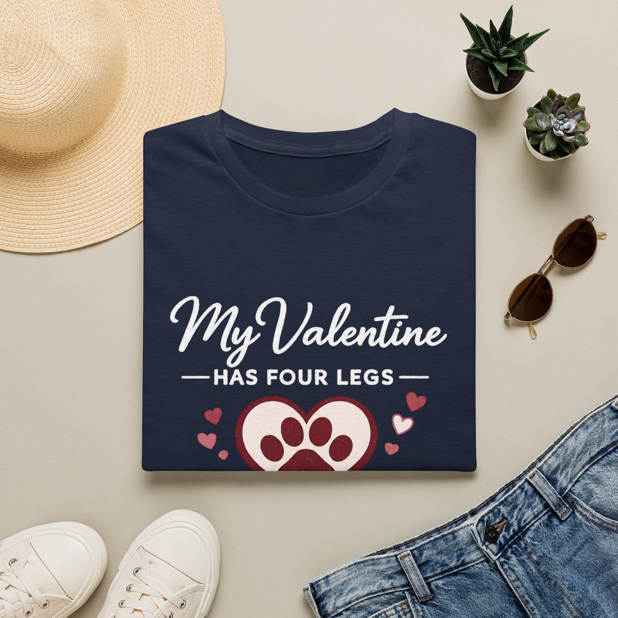 Copy of Unisex Softstyle My valentine has four leg T-Shirt