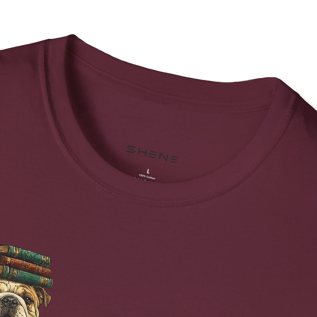 Copy of Copy of Copy of Unisex Softstyle Frenchi Library Four Dog T-Shirt