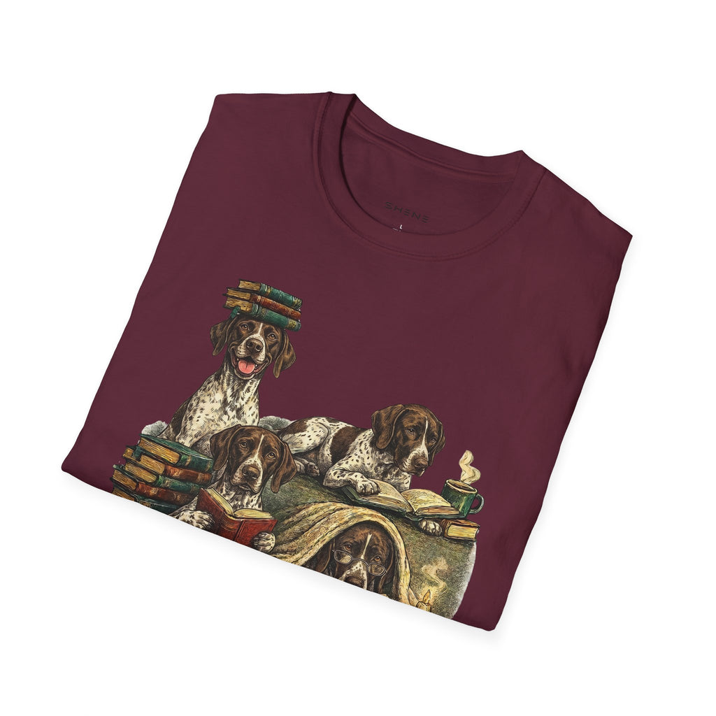 Copy of Copy of Copy of Copy of Unisex Softstyle r Pointer Library Four Dog T-Shirt