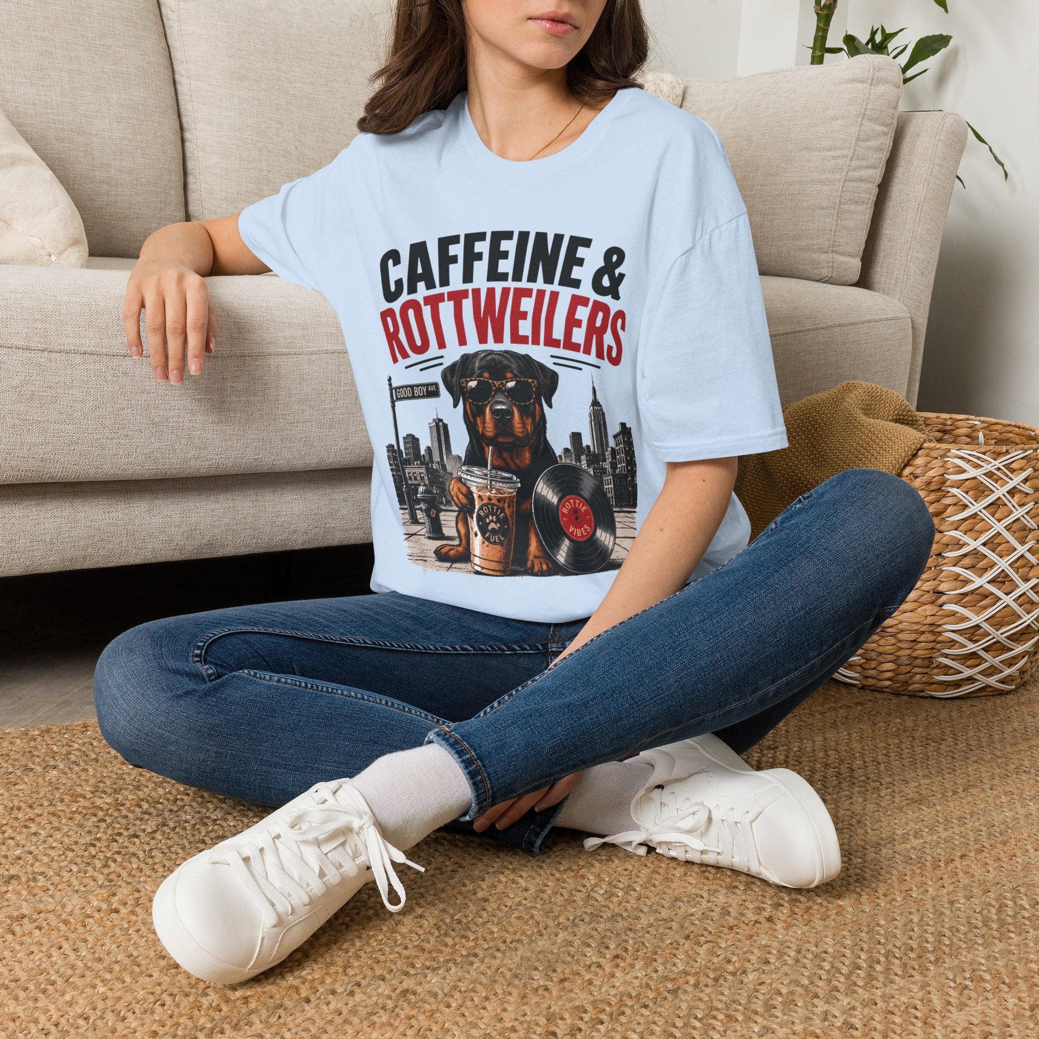 Unisex Softstyle Rottweiler Caffeine Fuel  T-Shirt