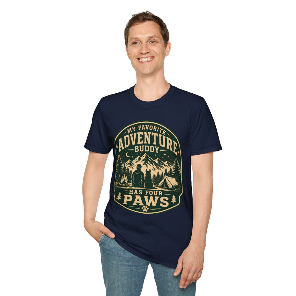 Copy of Unisex Softstyle My Favorite Adventure Has Paws T-Shirt