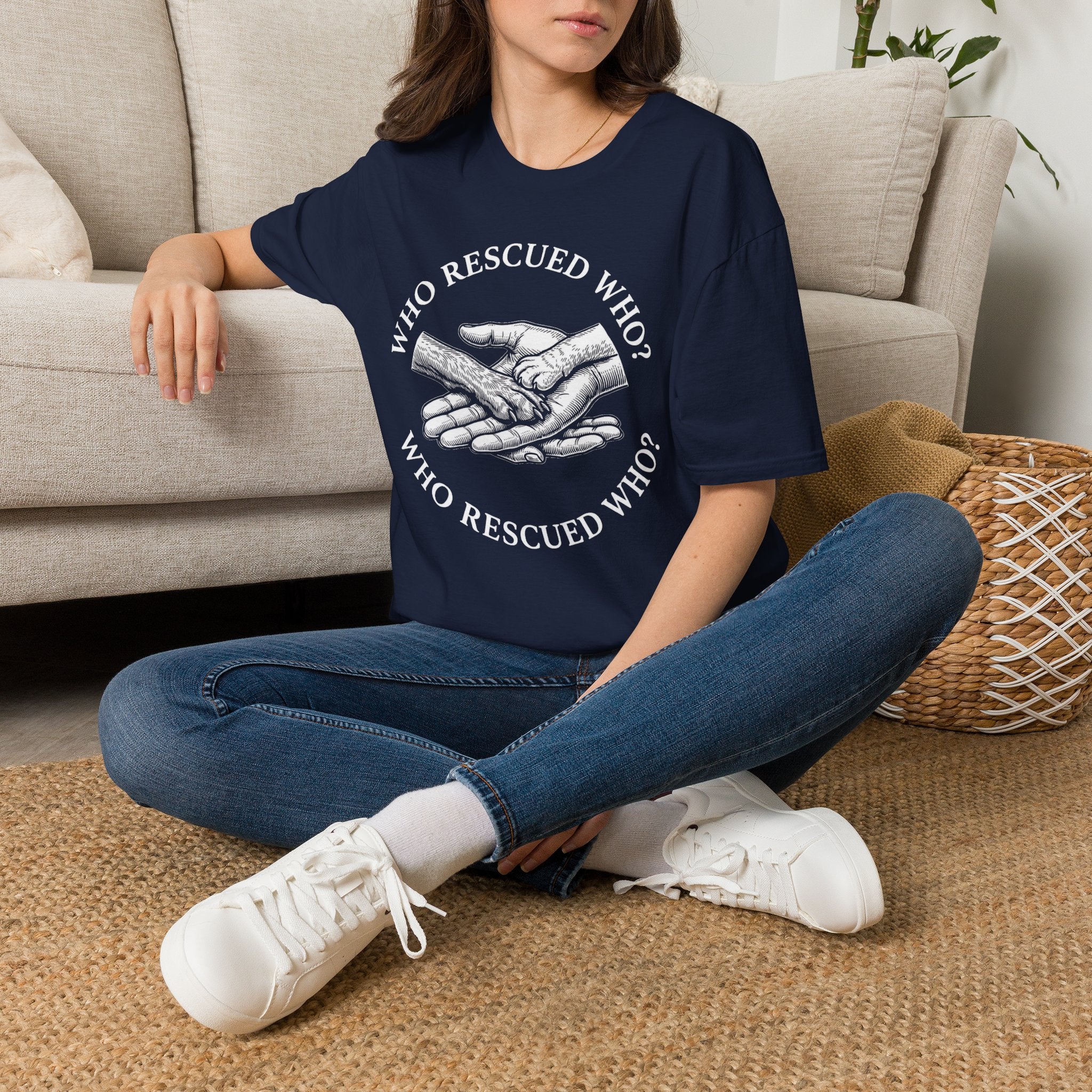 Copy of Copy of Unisex Softstyle Who Rescued Who T-Shirt