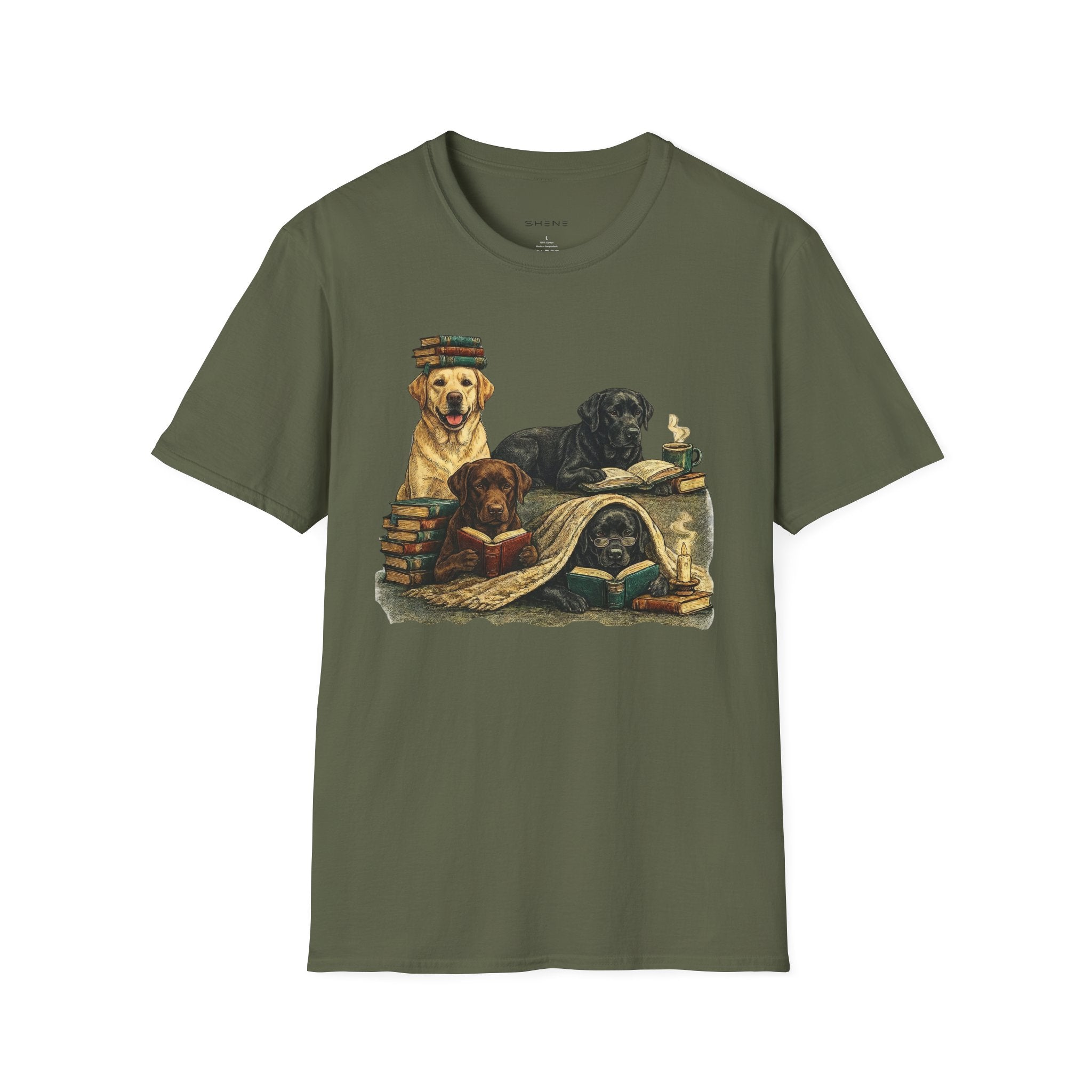 Copy of Unisex Softstyle Labador Library Four Dog T-Shirt
