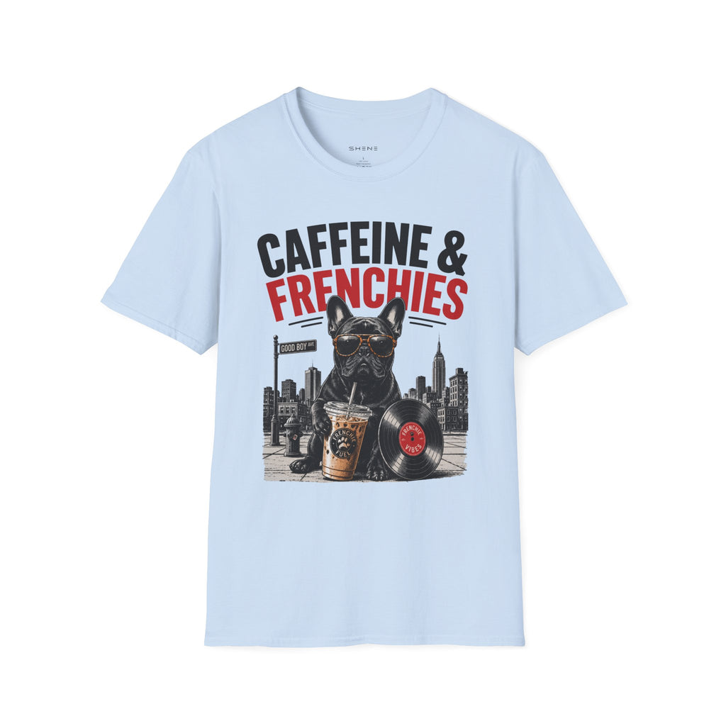 Unisex Softstyle French Bulldog Caffeine Fuel T-Shirt