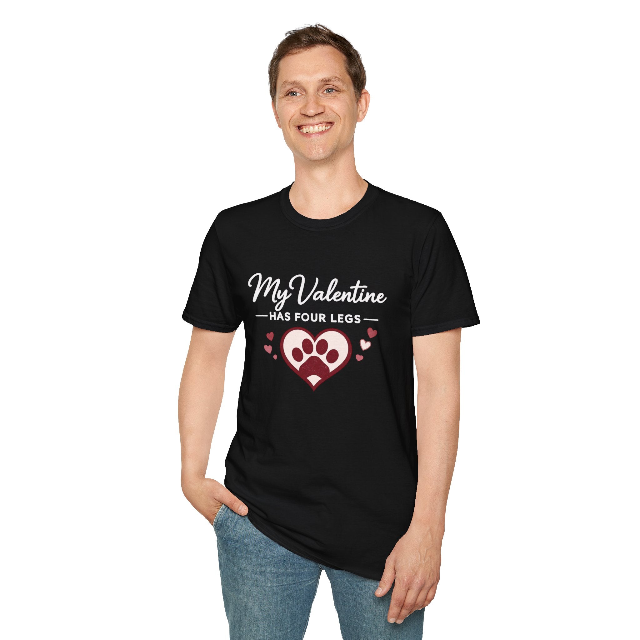 Copy of Unisex Softstyle My valentine has four leg T-Shirt