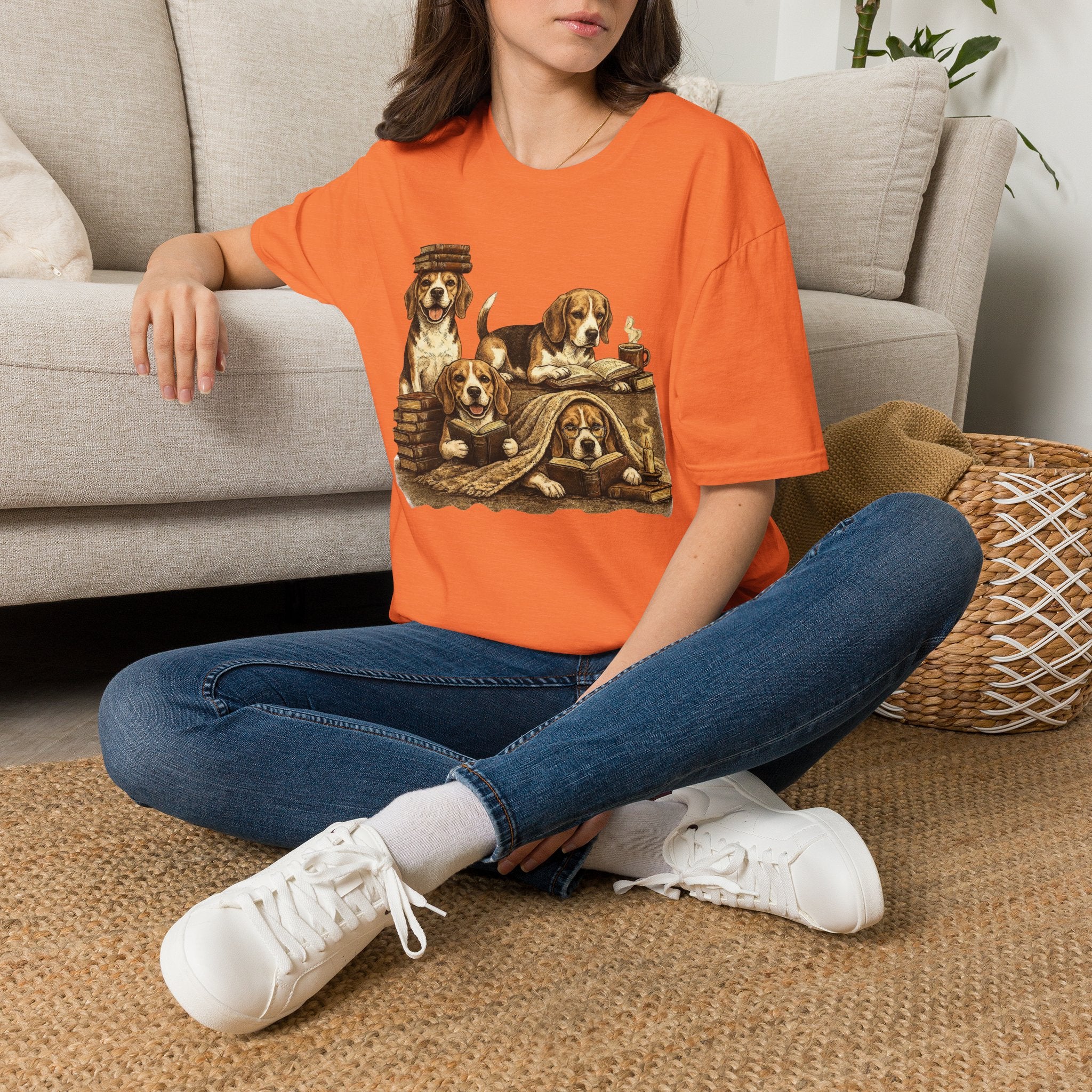 Copy of Copy of Copy of Copy of Unisex Softstyle Beegal Library Four Dog T-Shirt