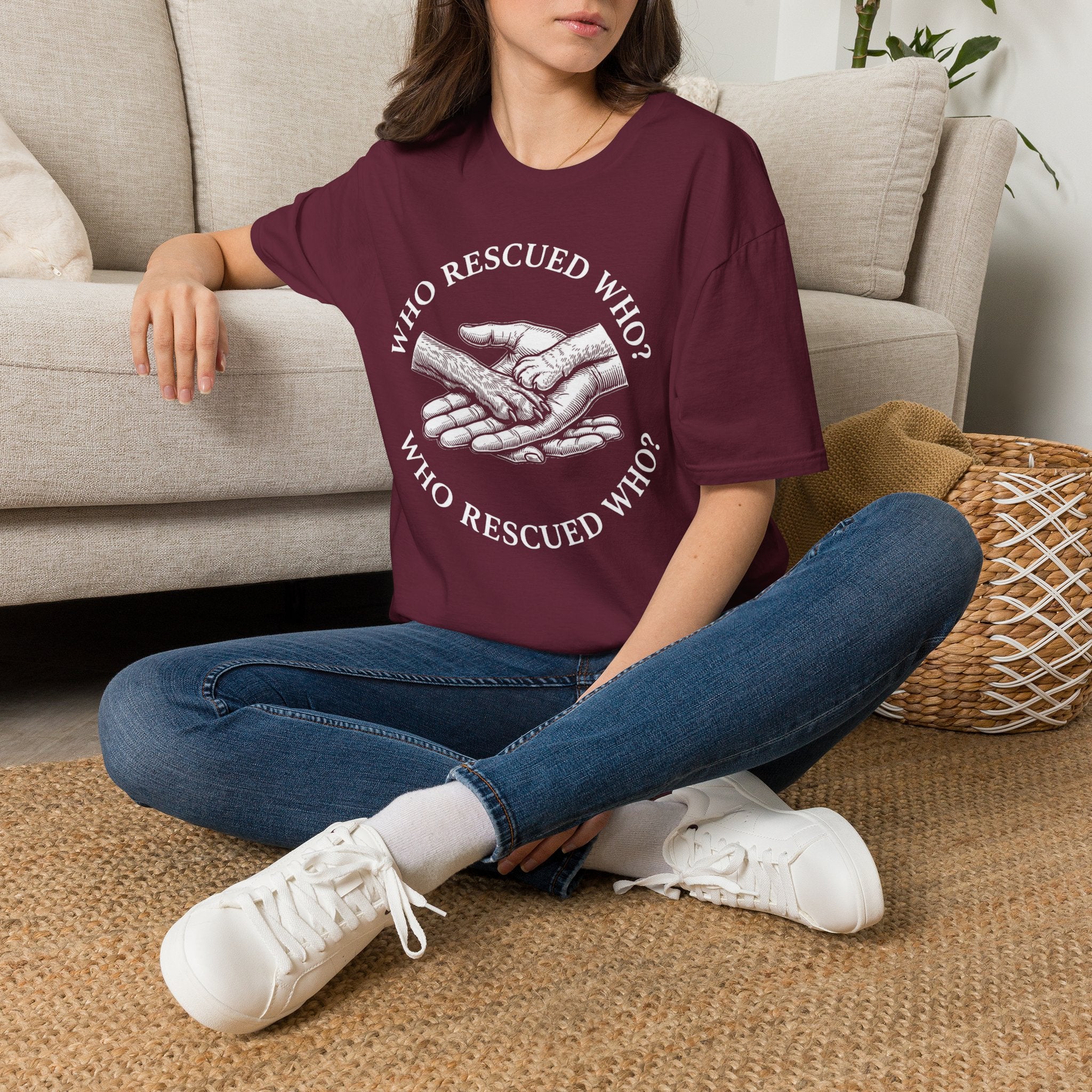 Copy of Copy of Unisex Softstyle Who Rescued Who T-Shirt