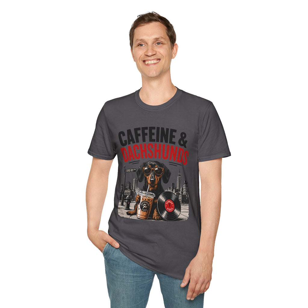 Unisex Softstyle Dachshund Caffeine Fuel T-Shirt