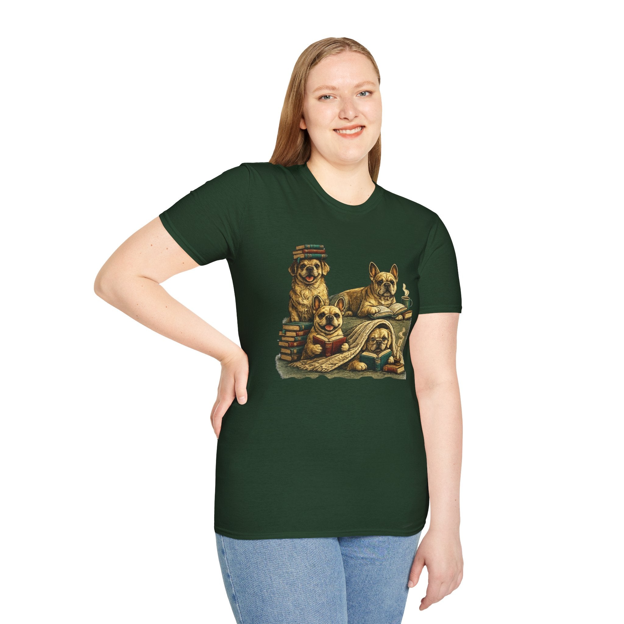Copy of Unisex Softstyle French Dog Library T-Shirt