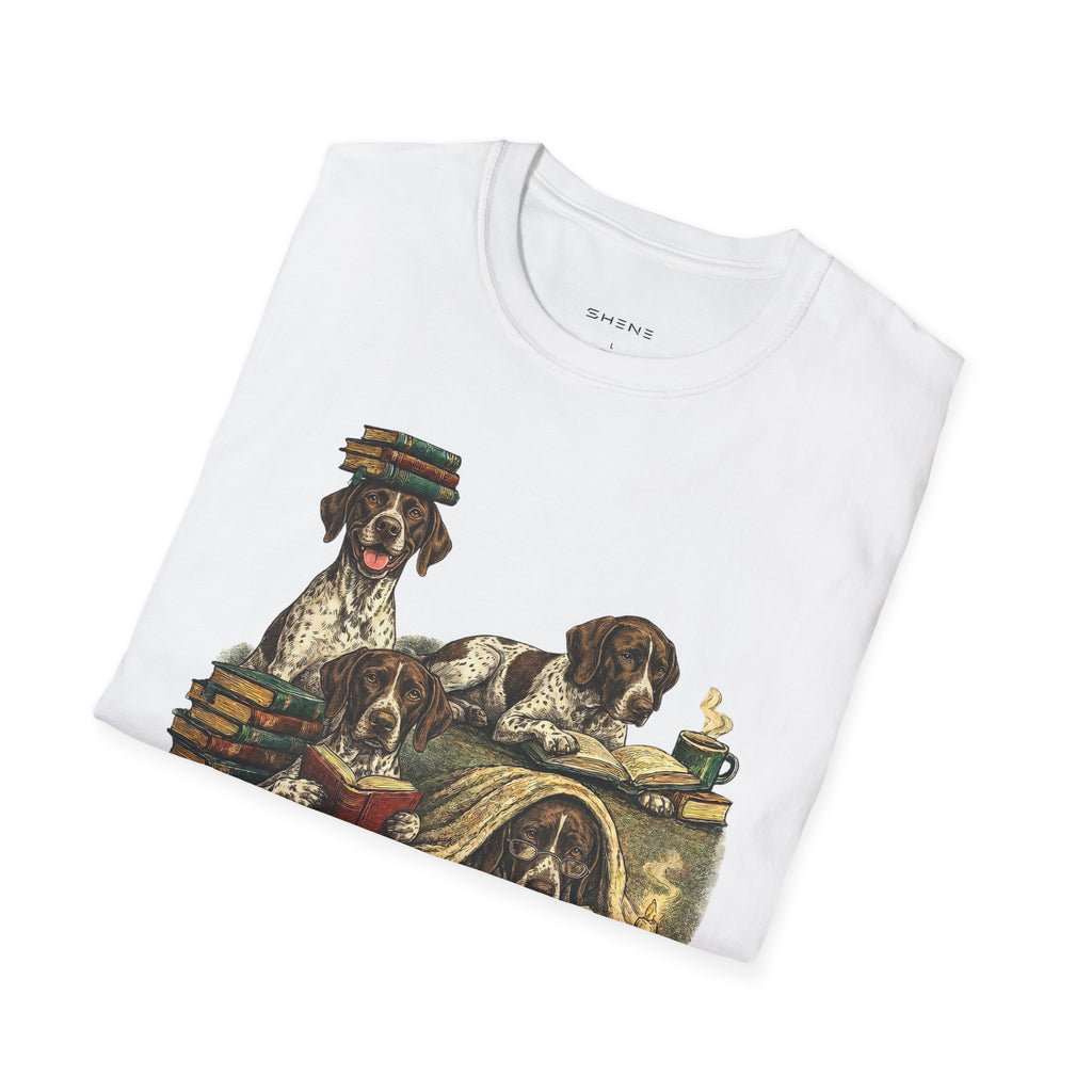 Copy of Copy of Copy of Copy of Unisex Softstyle r Pointer Library Four Dog T-Shirt