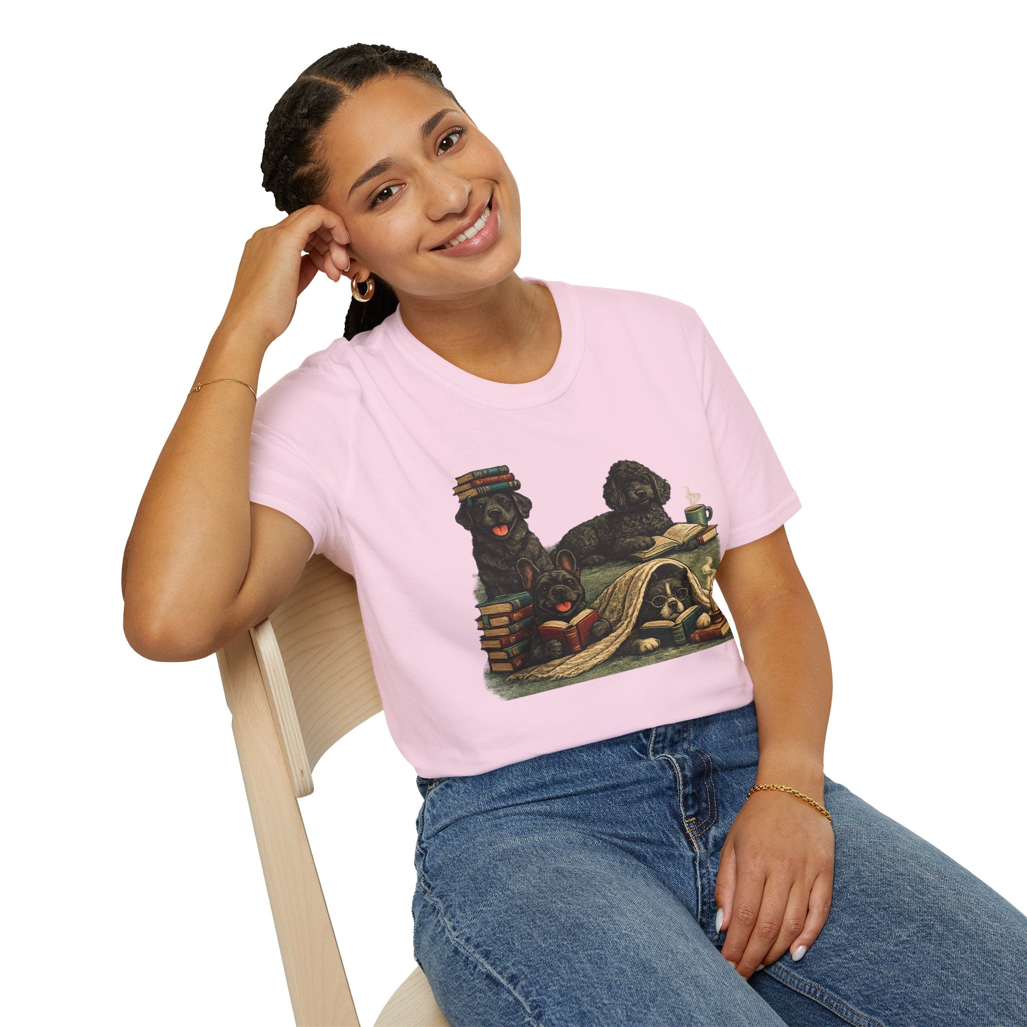Copy of Unisex Softstyle Black Dog Library T-Shirt