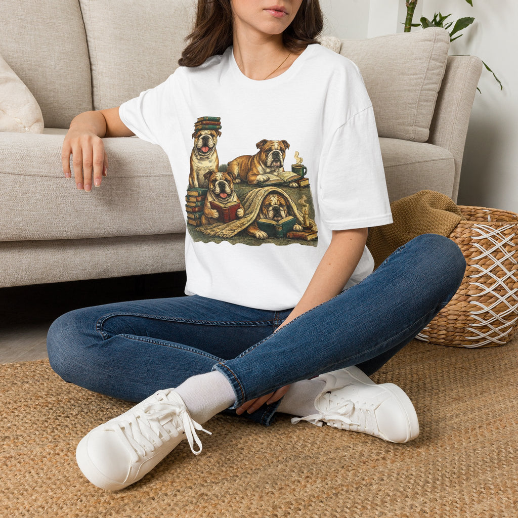 Copy of Copy of Copy of Unisex Softstyle Frenchi Library Four Dog T-Shirt