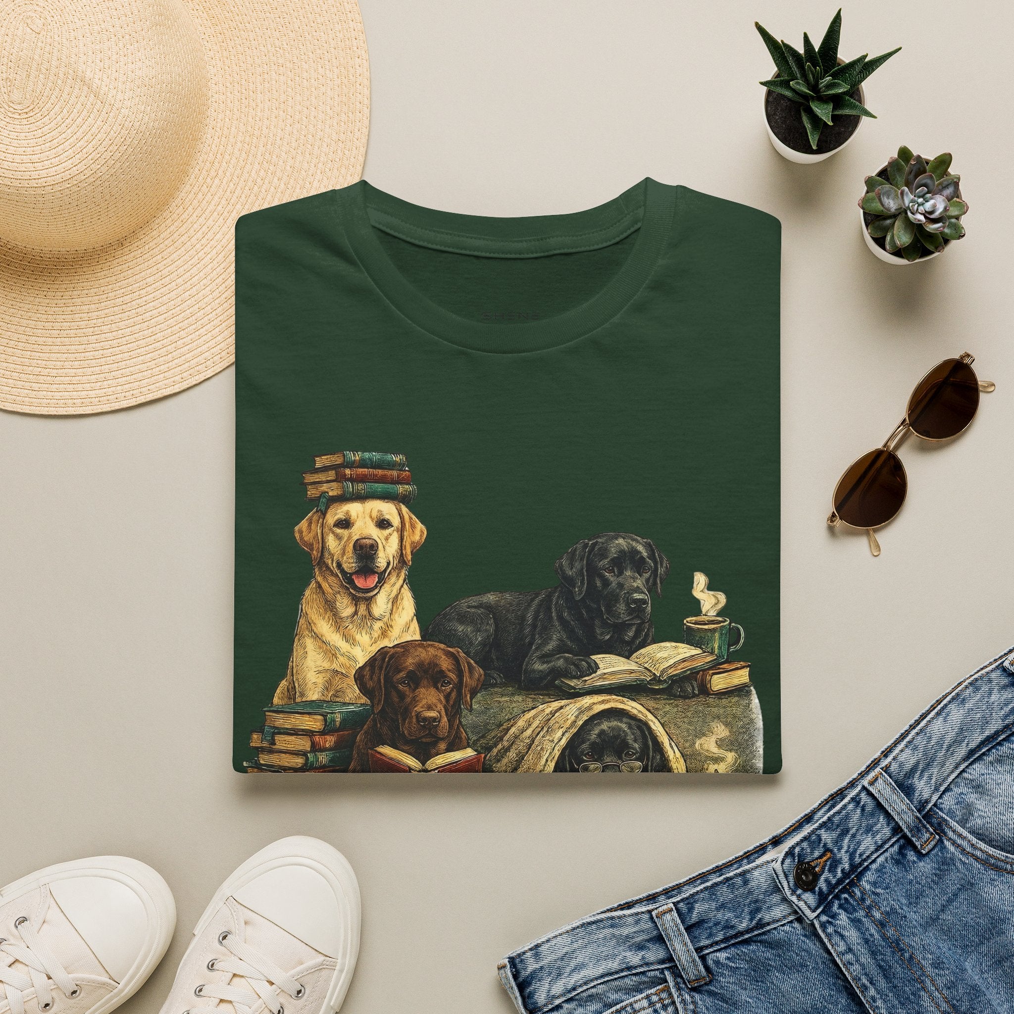 Copy of Unisex Softstyle Labador Library Four Dog T-Shirt