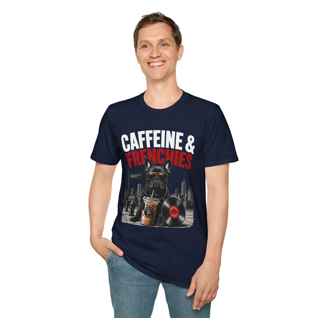 Unisex Softstyle French Bulldog Caffeine Fuel T-Shirt