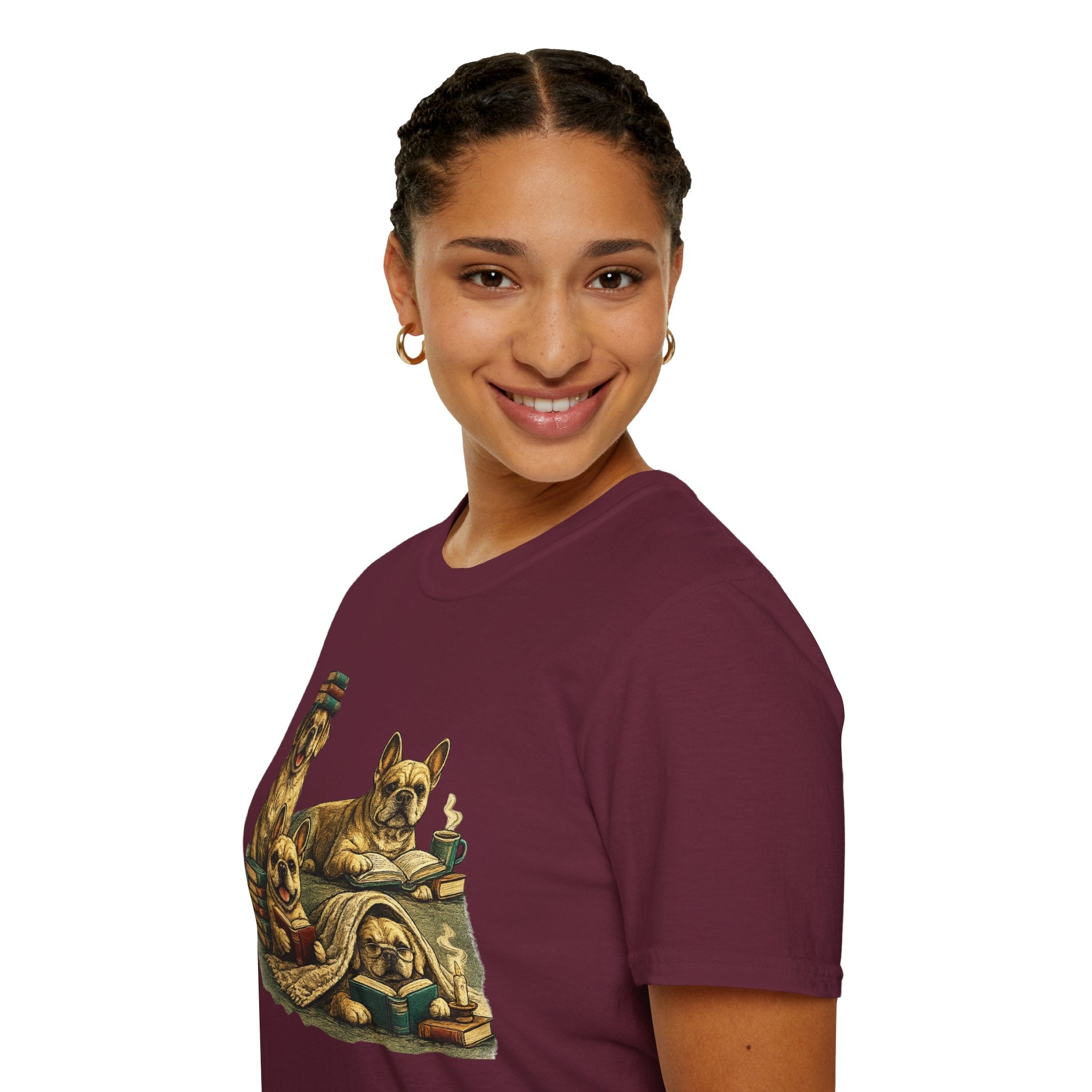 Copy of Unisex Softstyle French Dog Library T-Shirt
