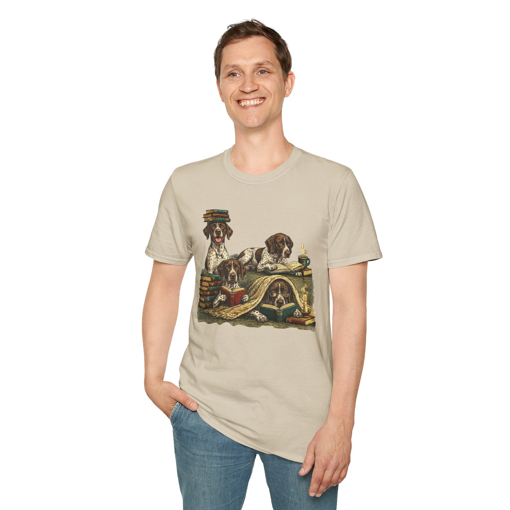 Copy of Copy of Copy of Copy of Unisex Softstyle r Pointer Library Four Dog T-Shirt