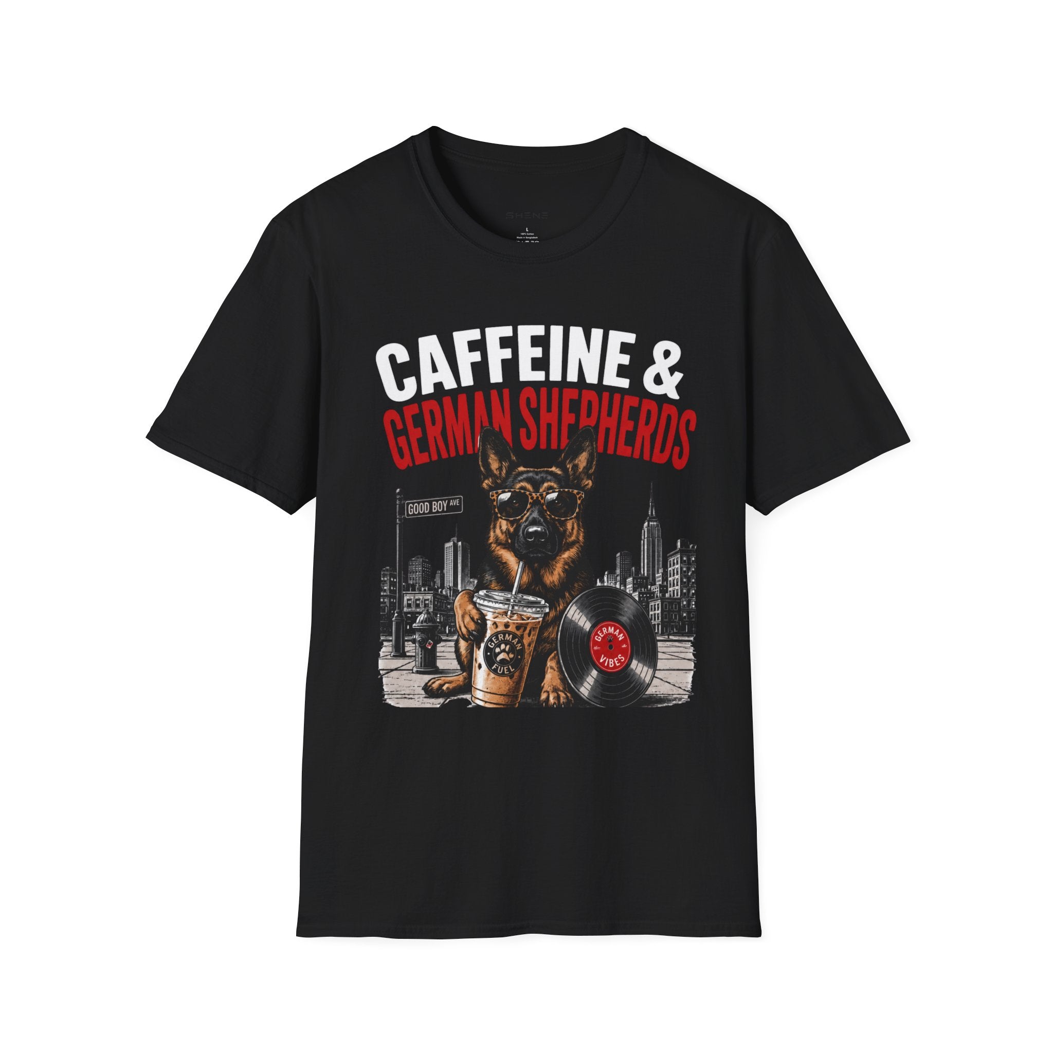 Copy of Unisex Softstyle German Shephed Caffeine Fuel T-Shirt