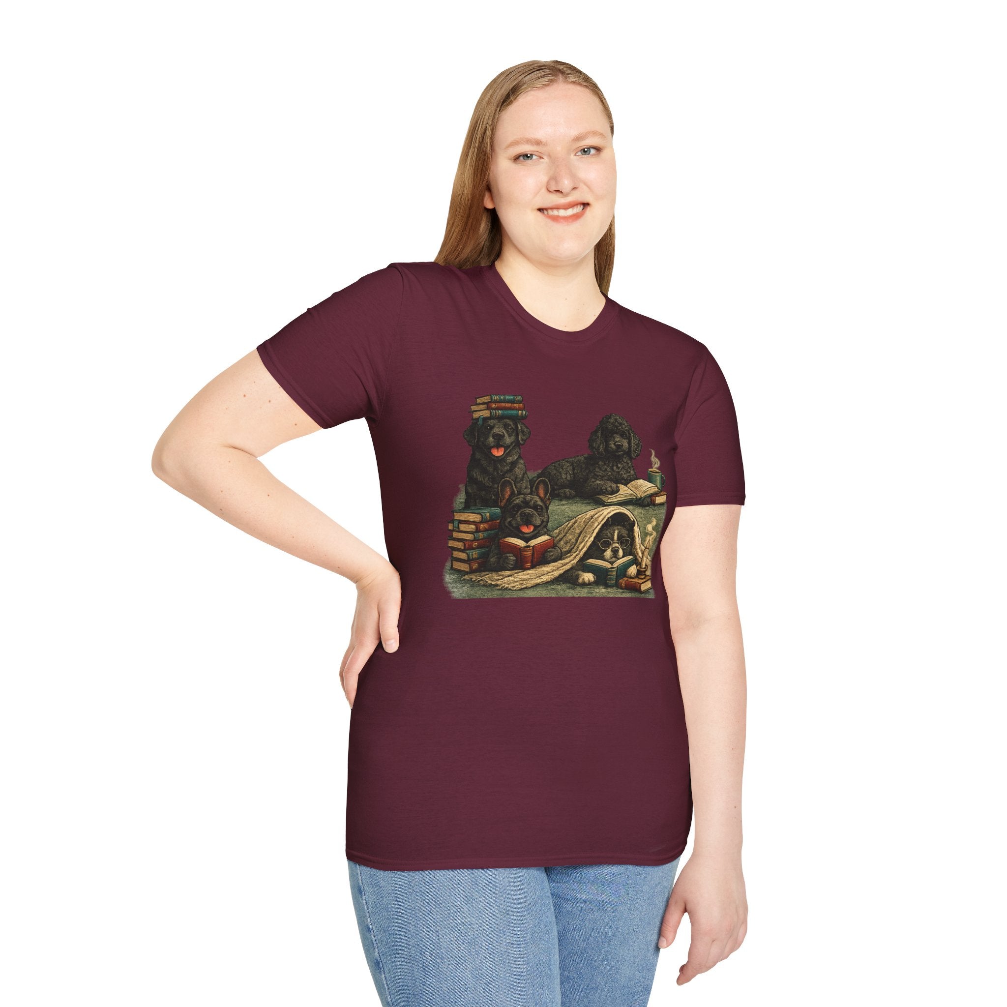 Copy of Unisex Softstyle Black Dog Library T-Shirt
