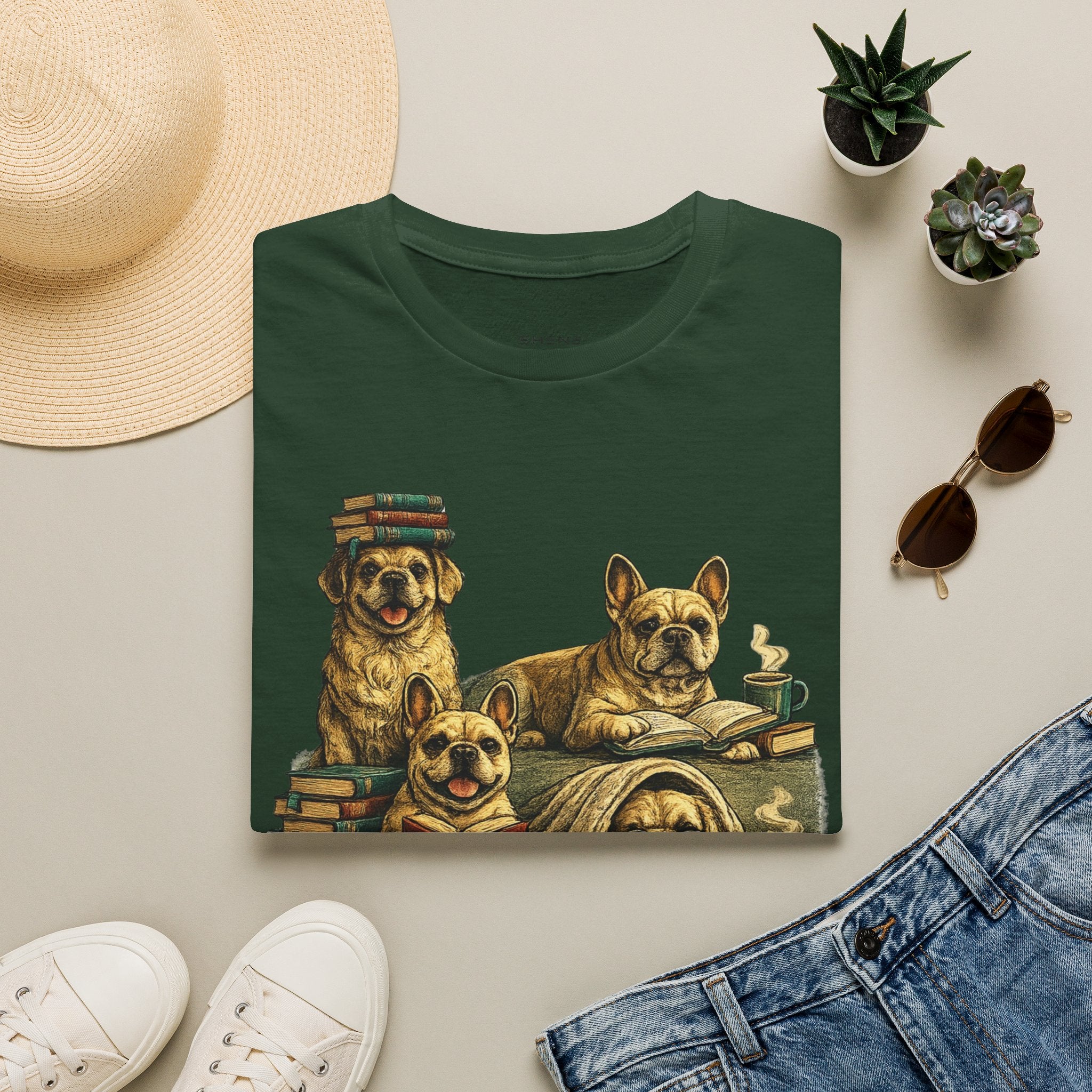 Copy of Unisex Softstyle French Dog Library T-Shirt