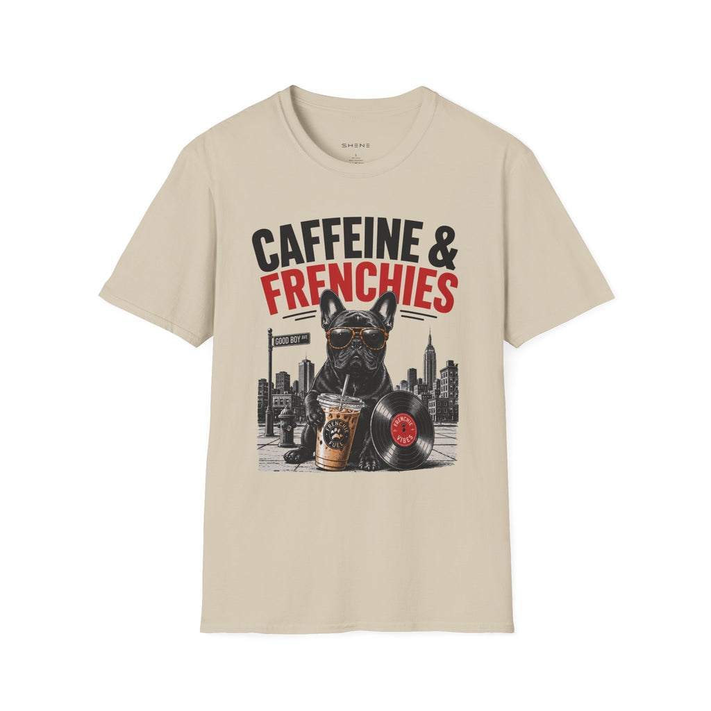 Unisex Softstyle French Bulldog Caffeine Fuel T-Shirt