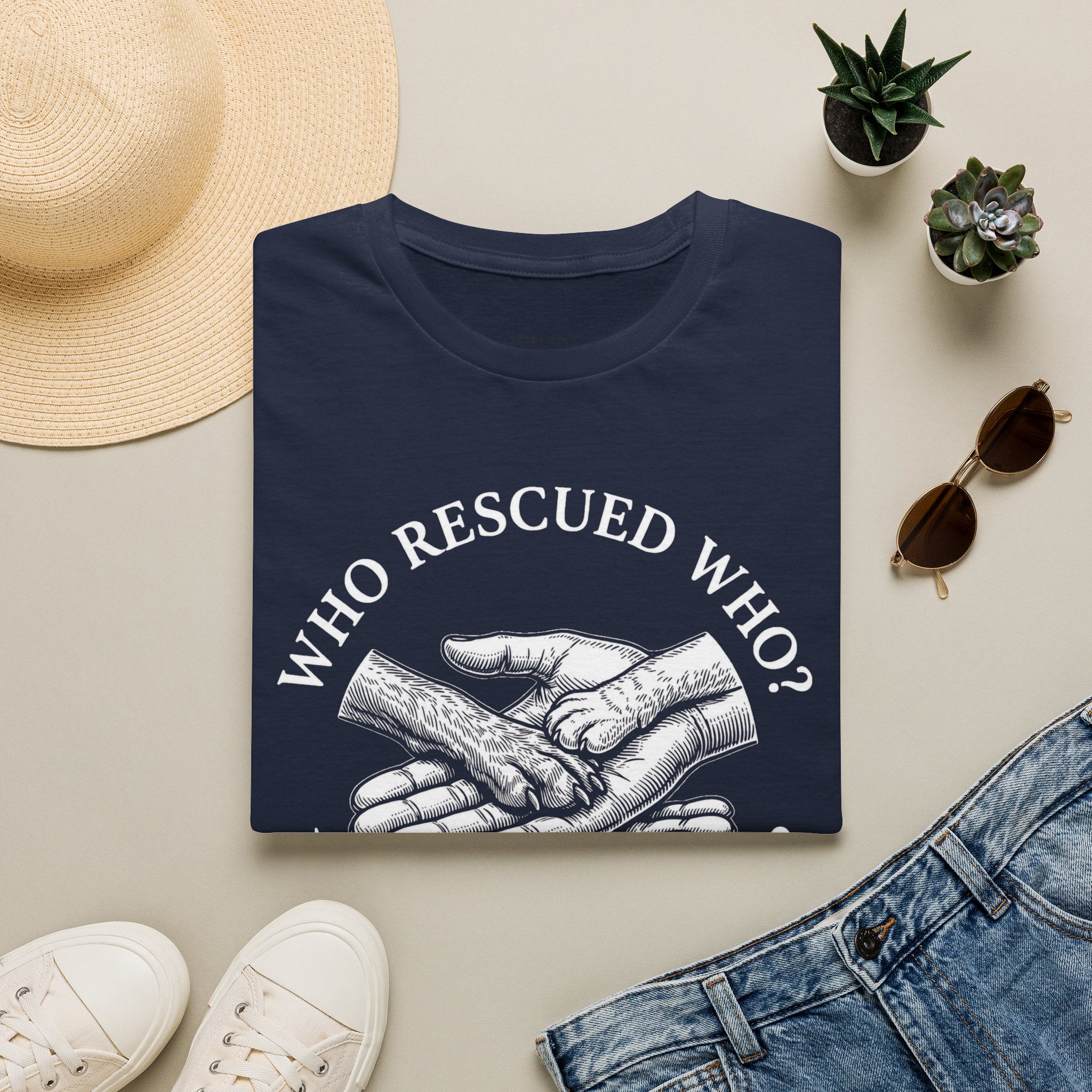 Copy of Copy of Unisex Softstyle Who Rescued Who T-Shirt