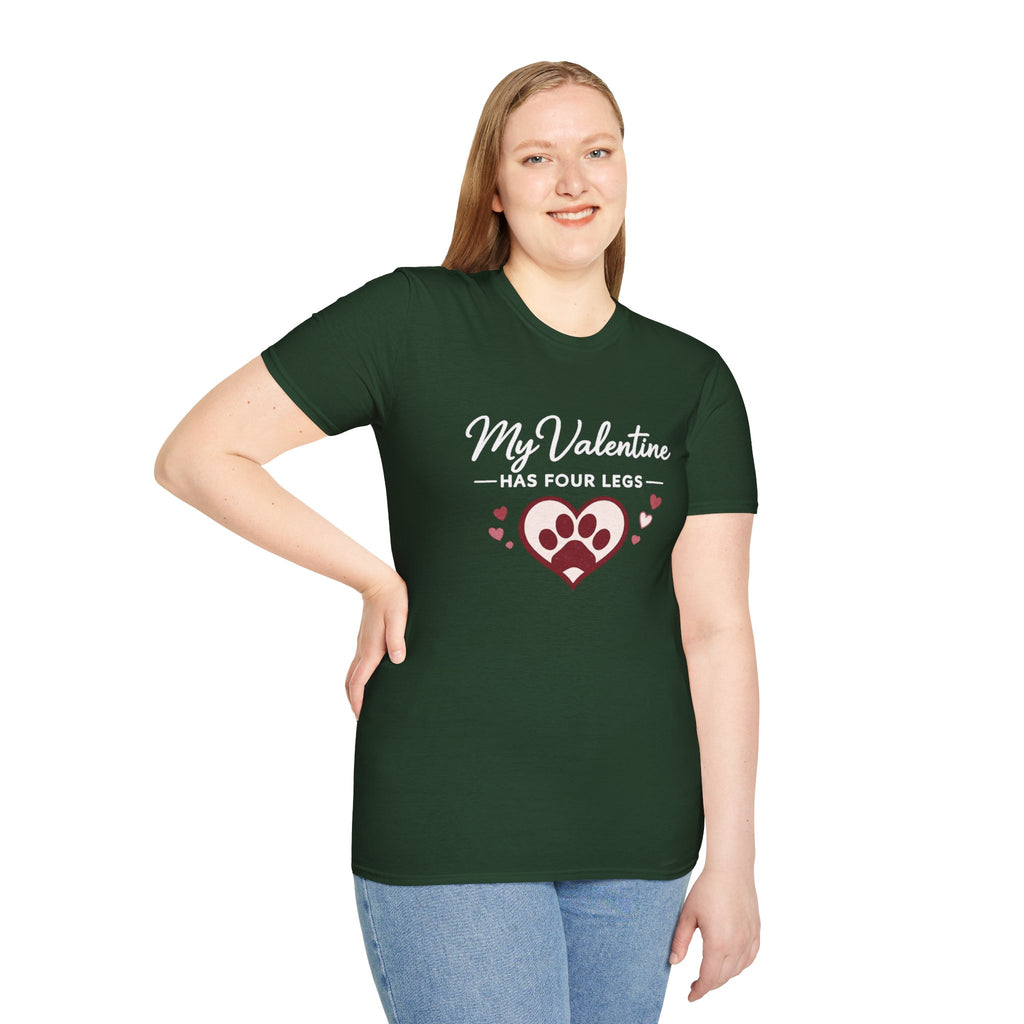 Copy of Unisex Softstyle My valentine has four leg T-Shirt