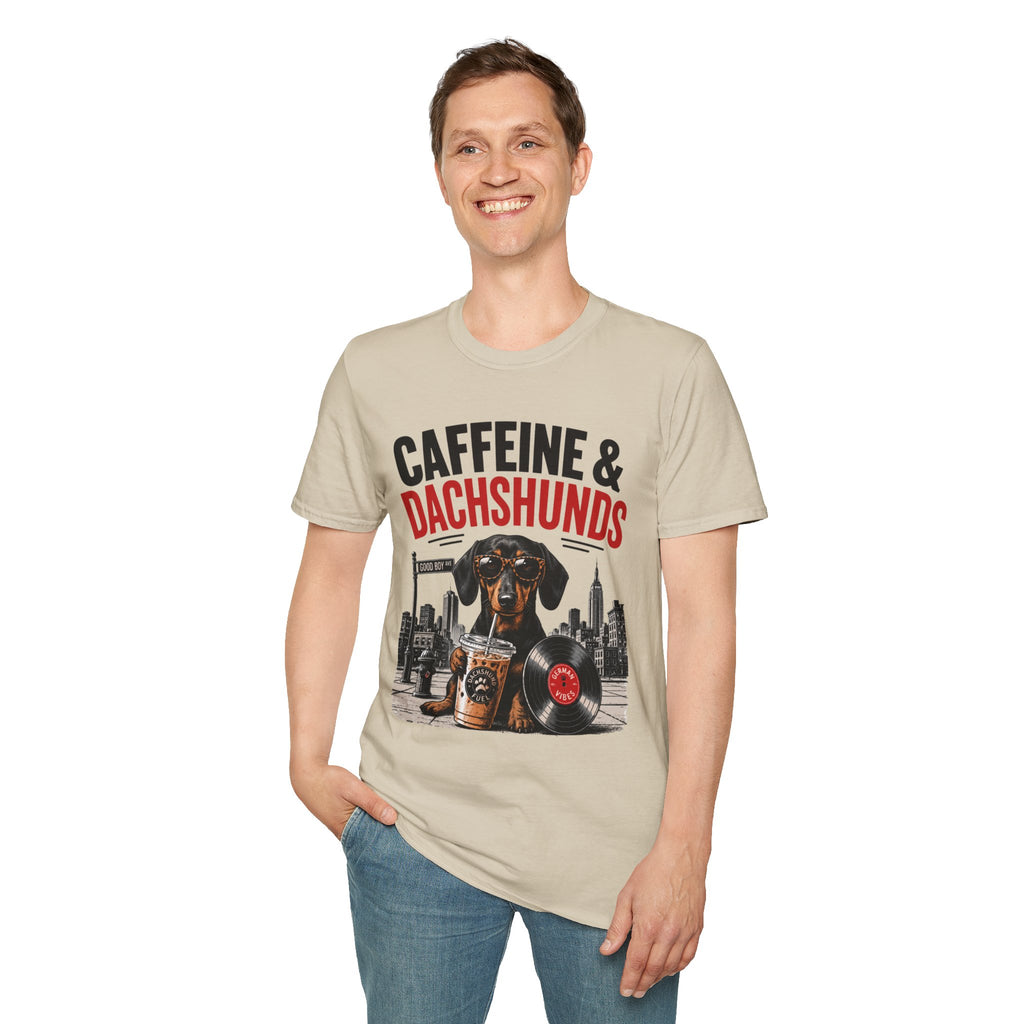 Unisex Softstyle Dachshund Caffeine Fuel T-Shirt