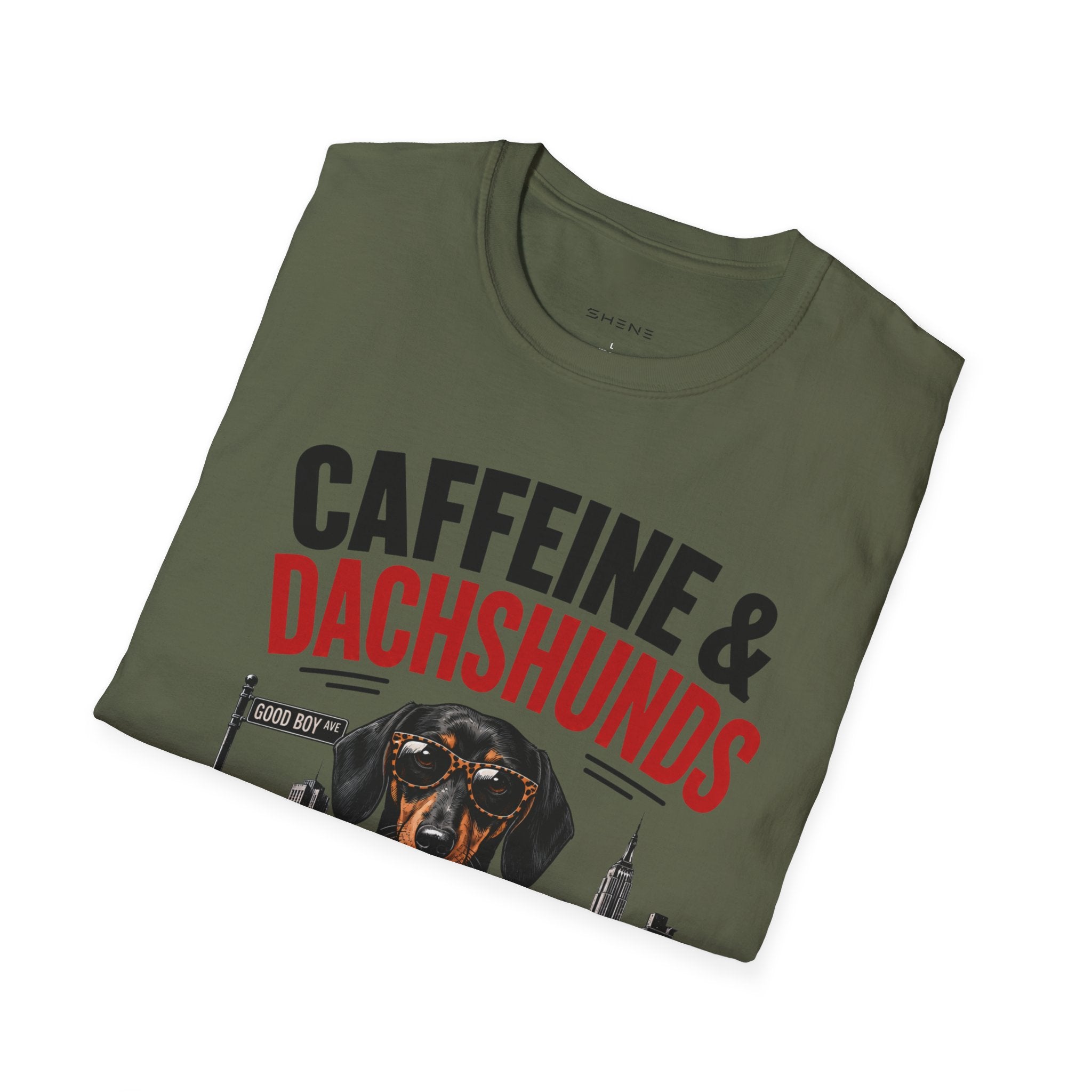 Unisex Softstyle Dachshund Caffeine Fuel T-Shirt