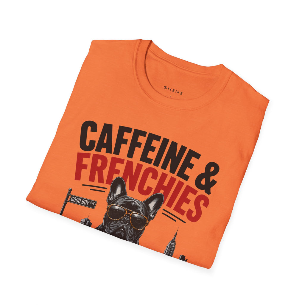 Unisex Softstyle French Bulldog Caffeine Fuel T-Shirt