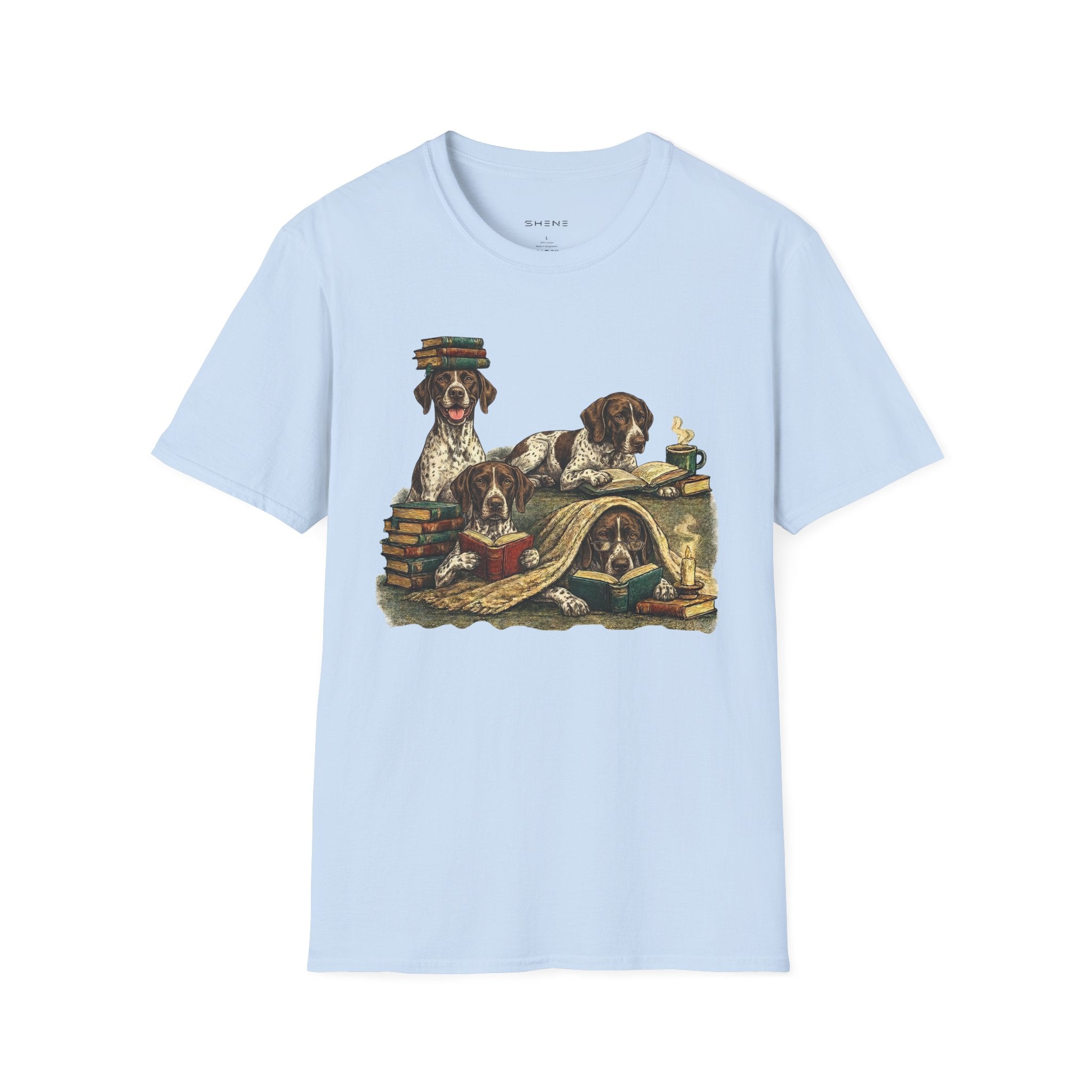 Copy of Copy of Copy of Copy of Unisex Softstyle r Pointer Library Four Dog T-Shirt