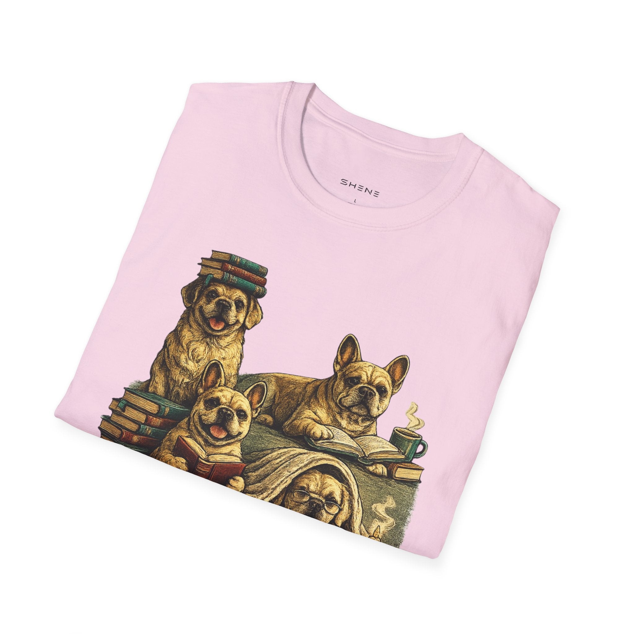 Copy of Unisex Softstyle French Dog Library T-Shirt
