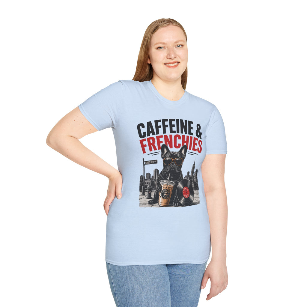 Unisex Softstyle French Bulldog Caffeine Fuel T-Shirt