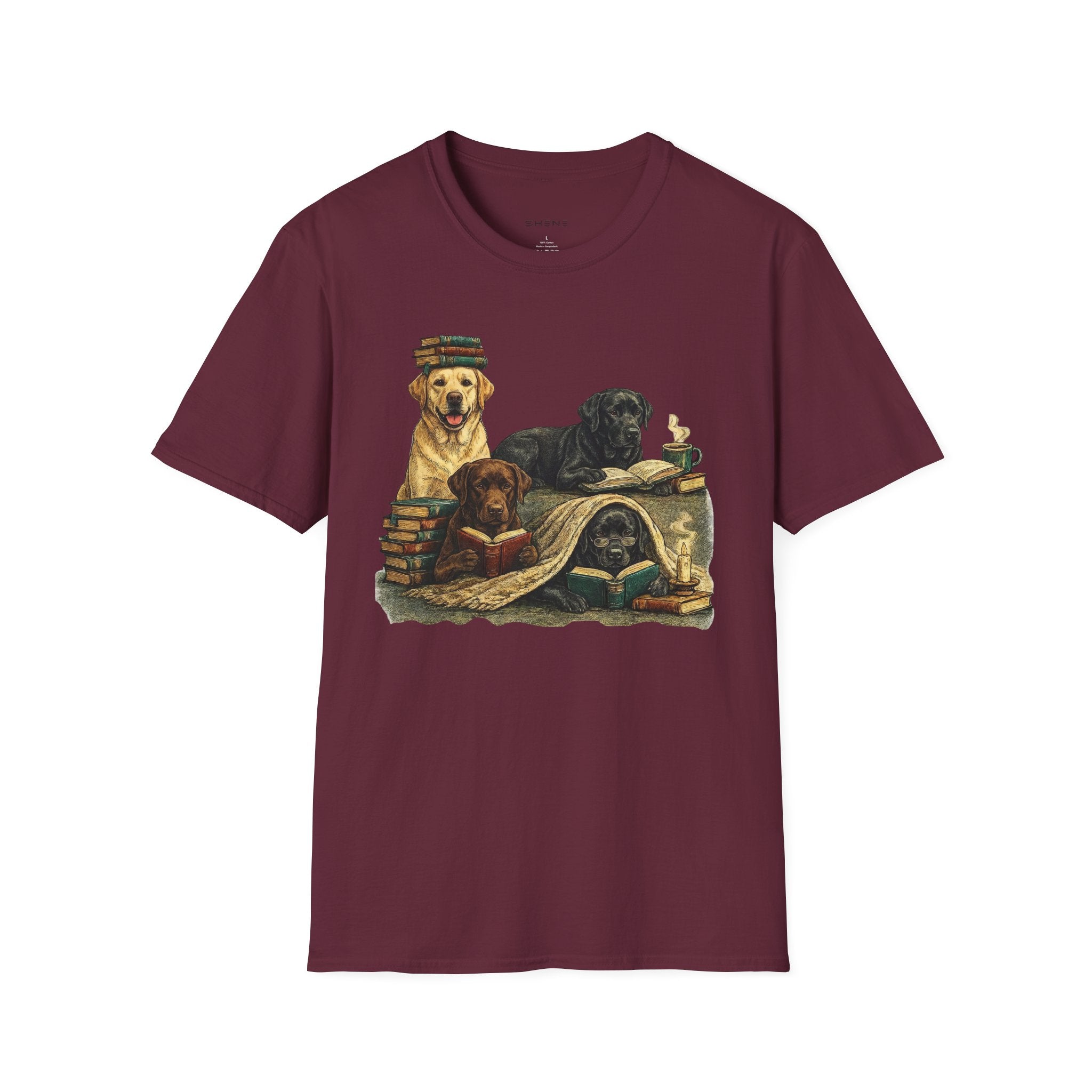 Copy of Unisex Softstyle Labador Library Four Dog T-Shirt
