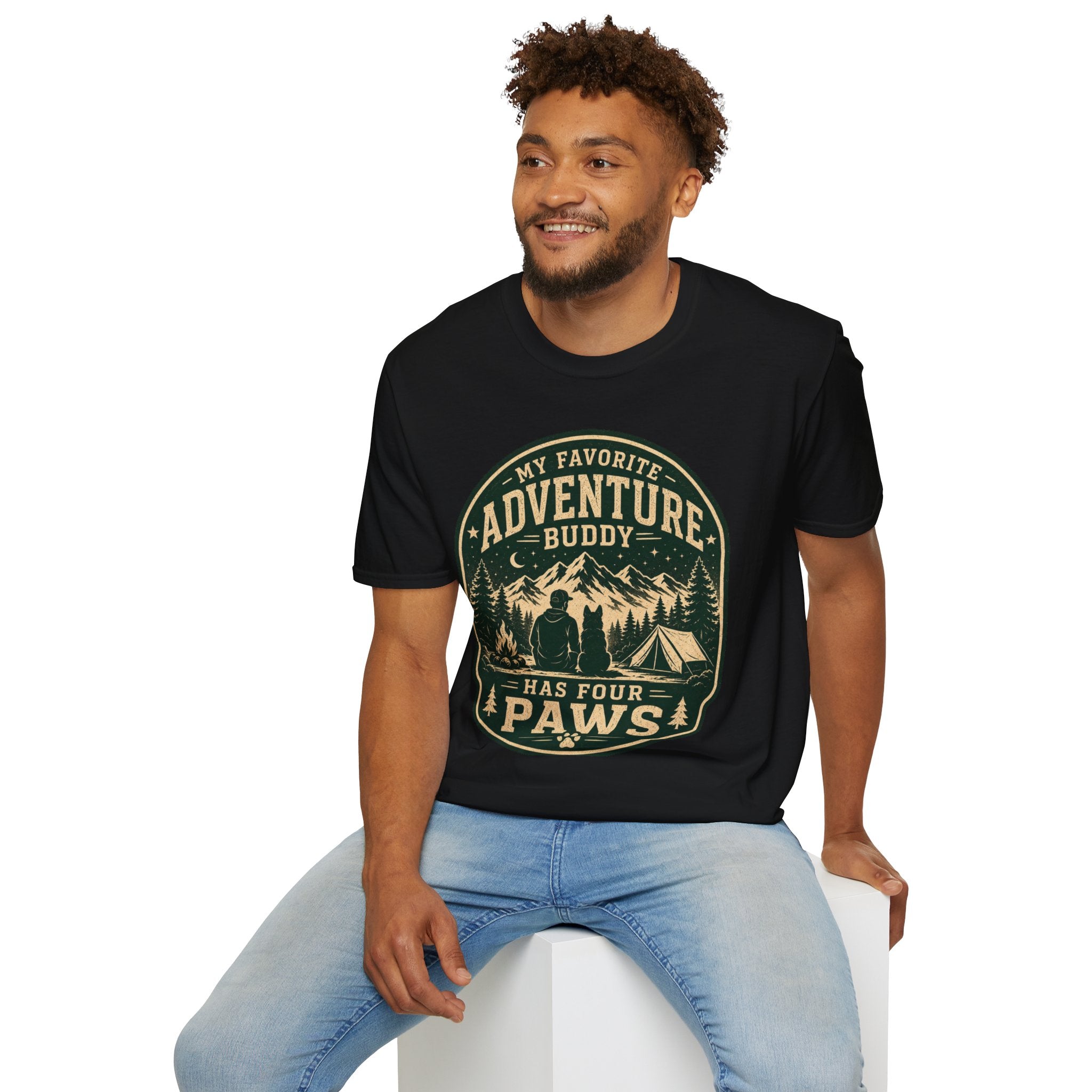 Copy of Unisex Softstyle My Favorite Adventure Has Paws T-Shirt