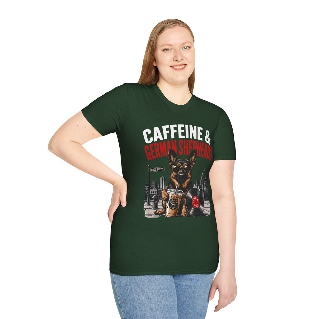 Copy of Unisex Softstyle German Shephed Caffeine Fuel T-Shirt