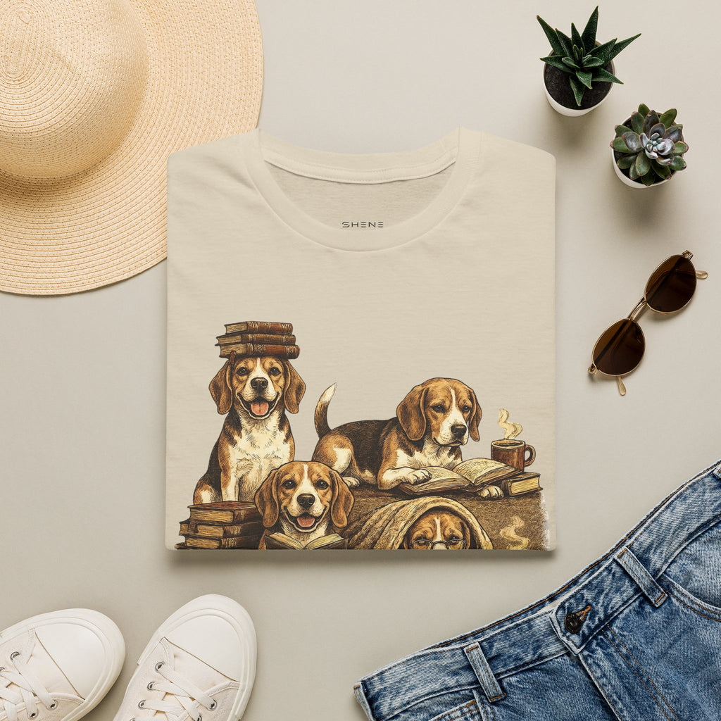 Copy of Copy of Copy of Copy of Unisex Softstyle Beegal Library Four Dog T-Shirt