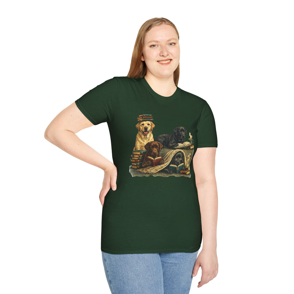 Copy of Unisex Softstyle Labador Library Four Dog T-Shirt
