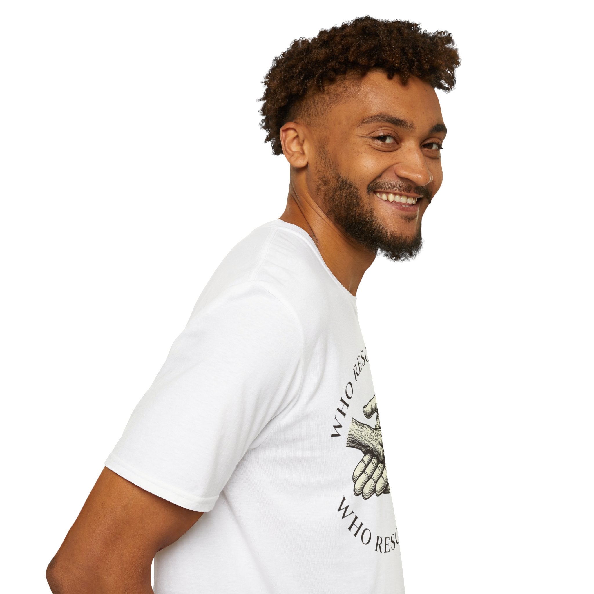 Copy of Copy of Unisex Softstyle Who Rescued Who T-Shirt